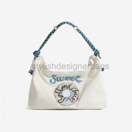 Large Capacity Bag for Women Summer Fashion Embroidery Canvas Small Market Design Shopping Versatile Underarm Womenstylishdesignerbags