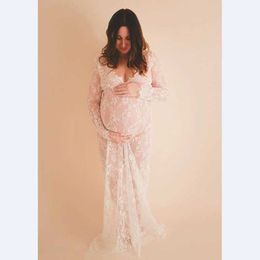 Maternity photography props Pregnancy Clothes Lace Maternity Dress Fancy shooting photo summer pregnant dress S-4XL