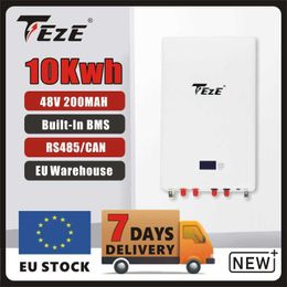 EU Stock TEZE 10Kwh PowerWall 48V LIfepo4 Battery 200AH Built-in BMS CAN RS485 Solar Home Energy Storage Bateria TAX Free