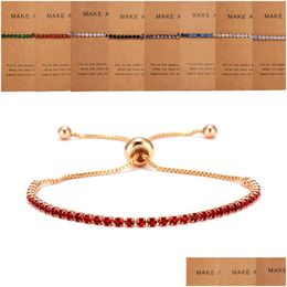 Identification 925 Sier Fashion Cz Stone Paved Bracelet Jewelry Woman Classic Stylish Crystal Adjustable With Retail Card Drop Deliv Dhn3U