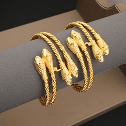 Bangle Dicai Charm Bracelets African Gold Colour Bracelets and Bracelets Ethiopia Dubai Cuff Bracelets Women Wedding Gifts Fashion 230814