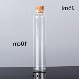 25ML 22X100X12MM Small Mini Clear Glass bottles Jars with Cork Stoppers/ Message Weddings Wish Jewellery Party Favours Viboe