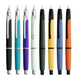 Fountain Pens MAJOHN A2 Press Resin Fountain Pen Retractable EF Nib WIth Clip Converter Ink Pen Office School Writing Gift Set Lighter Than A1 230814