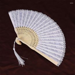 Decorative Figurines Fan Fans Folding Hand Vintage Handheld Silk Lace Chinese Foldable Dancing Hanging Retro Wedding Tissue Japanese