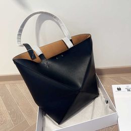 New bucket bag fashion shopping basket bag leather designer handbags shoulder black brown bags women purse 230815