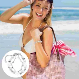 Charm Bracelets 2 Pcs Star Bracelet Women Pearls Aesthetic Wristlet Teen Girls Zircon Decorative
