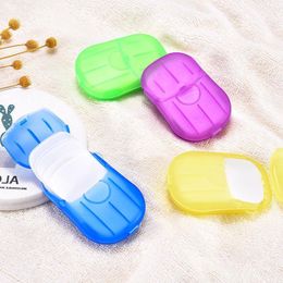 Travel Hand-washing Soap Paper Multifunctional Aroma Sliced Cleaning Paper Disposable Boxed Mini Soap Igkha