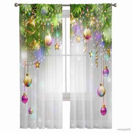 Curtain Sheer Curtains For Living Room Bedroom Balcony Transparent Window Blinds Kitchen Drapes R230815