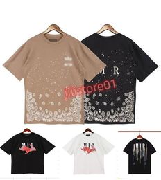 Summer Varsity Superior Quality Degisner Men A miris T Shirt Print Tshirts Short Sleeve Casual Letter T-shirt Loose Mens A miri Tshirts Crewneck Oversize Tee h6