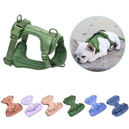 Dog Apparel Adjustable Pet Chest Harness Breathable Vest Outdoor Training for Small Medium Dogs and Leash Walking 230814