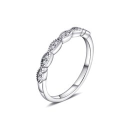 New European and American S925 Sterling Silver Ring with Micro Set Zircon Ring and Index Finger Simple and Versatile Handpiece