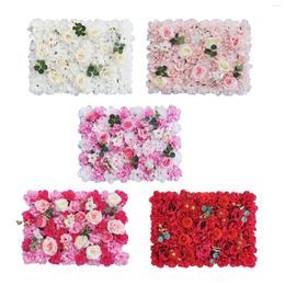 Decorative Flowers Artificial Flower Wall Panel Arrangements Floral Mat Background For Wedding Event Outdoor Party Decoration