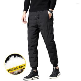 Men's Pants 80% Down Mens Outdoor Sports Thermal Waterproof White Duck Trousers Thin And Light Winter Skiing Hiking Warm