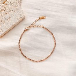 Link Bracelets S Ladies Rose Gold Silver Color Stainless Steel Bracelet Sex Seduce Men's Gift Jewelry For Your Girlfriend