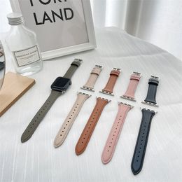 For apple watch strap Band Drop Buckle Small waist leather strap for the full range of Apple straps 38/40/41MM/42/44/45MM