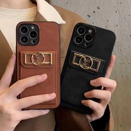 Leather LU Card Wallet Designer Kickstand Phone Cases for iPhone 14 13 12 11 Pro max 14pro 14plus 13pro 12pro 11pro X XR XS 7 8 Plus Purse Cover with Box