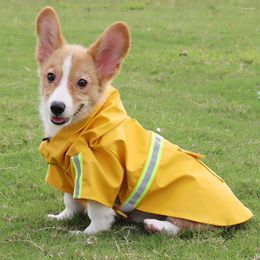 Dog Apparel Quality Puppy Raincoat Dogs Waterproof Colourful Hooded Jumpsuit Coat Water Resistant Cats Clothes Jacket Pet Supplies