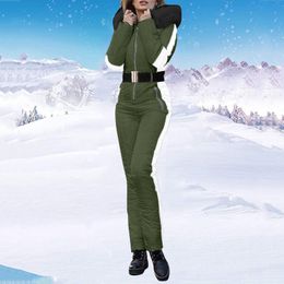 Skiing Suit's Winter Suites Sports Jumpsuit Waterproof With Removable Collar Skating Outdoor Zipper Fashion Ski Suit 230814