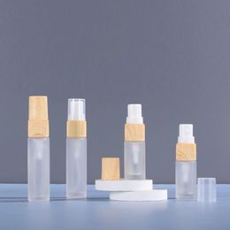 10ml Frosted Glass Spray Bottle Fine Mist Atomizers Empty Refillable Sample Perfume Vials Travel Portable Gift Cosmetic Container With Rjlc