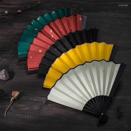 Decorative Figurines Mini Xuan Paper Fan Chindren DIY Blank Golden Foils Rice Hand Chinese Brush Calligraphy Painting Art Supply