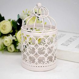 Candle Holders Decorative Lanterns Bird Cage Metal Hollow Out Birdcage Iron Holder Hanging Lantern Retro Style