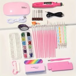 39 Pieces Nail Art Tool Set,Polisher, Mouse Light, Drill Pen, Paint Pen Etc.