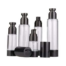 15 30 50 80 100 120ml Airless Pump Bottle Empty Travel Lotion Container Plastic Fine Mist Spray Bottles for Liquid foundation, Lotion, Ilgc