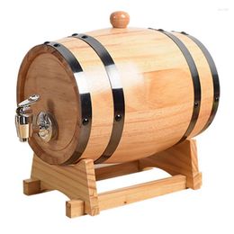 Oak Wood Wine Keg Whiskey Vintage Beer Dispenser Equipment Mini Tap House Container Pot