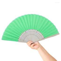 Decorative Figurines Folding Silk Hand Fan Chinese Japanese Vintage Bamboo Fans White Handheld For Wedding Party Decoration