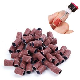 Nail Manicure Set Sanding Paper Roll Bands For 3 32" Shank Drill Accessories Gel File Polish Remover Pedicure Tools 230815