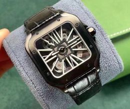 watches montre homme Classic color silver black gold men's watch 40mm fashionable transparent dial stainless steel Sports rubber strap quartz movement wristwatch