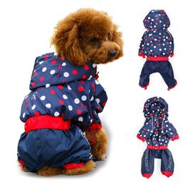 Dog Apparel Raincoat for Small Dogs Breathable Waterproof Rain Jumpsuit Light Weight Adjustable Waist Puppy Hooded Jacket Chihuahua 230814