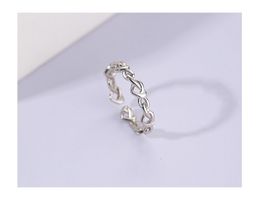 Band Rings 925 sterling silver highend feeling indifferent style love index finger ring open 230816