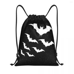 Shopping Bags Bats In The Night Drawstring Men Women Portable Sports Gym Sackpack Halloween Goth Occult Witch Backpacks