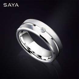 Wedding Rings 7mm Width Plated Tungsten Carbide Brushed with High Quality Customized 230815