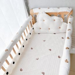 Bed Rails 2PCS Infrant Crib Protection Wrap Edge Baby Anti-bite Solid Color Bed Fence Guardrail born Rail Cover Care Safety 230816