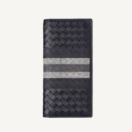 Designer Genuine Leather Wallet Men's Luxury Brand Long Suit Wallet Fashion Embroidery Multifunctional Storage Bag Multi Card Slot 2023 New Black