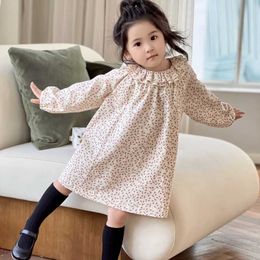 Girl's Dresses Kids Dress New Autumn Brand Design Girls Cute Cherry Print Long Sleeve Dresses