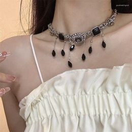 Chains Vintage Tassel Necklace Choker Punk Sexy Exaggerated Collarbone Chain Gothic Style Party Jewelry For Women Girls