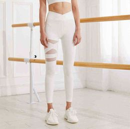Women Mesh Yoga Pants Sports Leggings Fitness Sport Trousers Running Sportswear Gym Girl Legins Energy for H1221