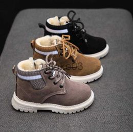 Boots Children Casual Shoes Autumn Winter Boots Boys Shoes Fashion Leather Soft Antislip Girls Boots 2130 Sport Running Shoes J230816