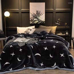 Blankets Warm Thick Blanket Double Thickened Comforter Plush Quilt Cover Single Dormitory Winter Home Bedding