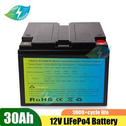 High quality Battery 12.8V 12V 30Ah Lifepo4 Battery Built-in BMS for Outdoor camping inverter Bright lights car+14.6v 5A charger