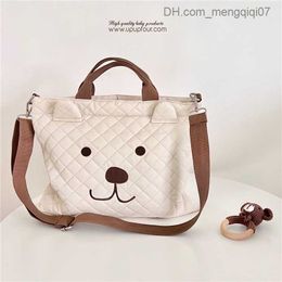 Diaper Bags Diaper Bags Large Capacity Cartoon Bear Cotton Portable Travel Pregnant Women's Handbag Z230816