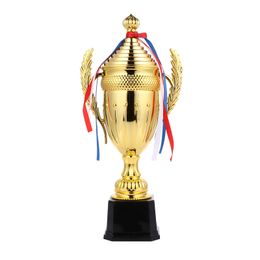 Decorative Objects Figurines 1 pc Trophy Cup with Lid First Place Plastic Winner Award for Competition Sports 230815