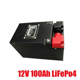 Deep Cycle LiFePO4 12V 100Ah Rechargeable Solar Energy Storage Lithium Battery + charger