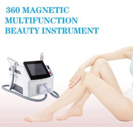 Newest Powerful Portable 2 in 1 Laser IPL Tattoo Removal Hair Removal 360 Magnetic Optical Opt Nd Yag Laser Machine for Spot Acne Removal Black doll