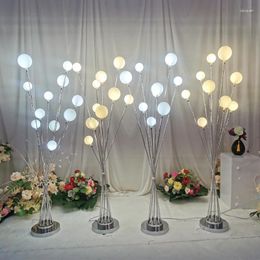 Decorative Flowers Gold-Plated Apple Road Guide Light Luminous Acrylic Ball Bulb Happiness Fruit Trees Wedding Props Party Stage Layout