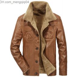 Men's Down Parkas Men's leather jacket PU jacket 2020 winter men's brand clothing hot jacket winter fur men's wool jacket direct shipment Z230816