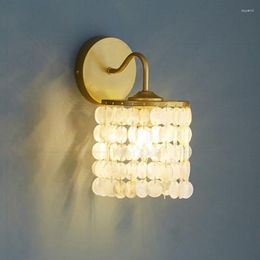 Wall Lamps Modern Shell LED Lamp S Indoor Decor E27 Light For Bedside Sconce Lighting Foyer Aisle Coffee Lustre Luminaire